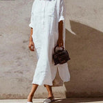 Élina | Relaxed Button-Up Shirt Dress