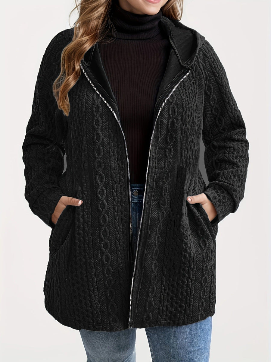 Suzanne | Textured Hooded Coat