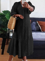 Solange | Elegant Textured Midi Dress