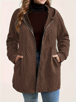 Suzanne | Textured Hooded Coat