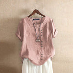 Nadine | Asymmetrical Button-Detail Blouse