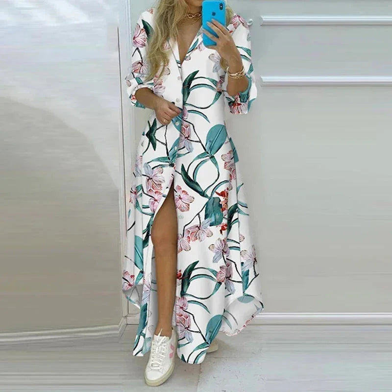 Amandine | Long Button-Down Shirt Dress