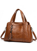Convertible Leather Crossbody with Tassel Charm