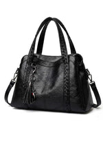 Convertible Leather Crossbody with Tassel Charm
