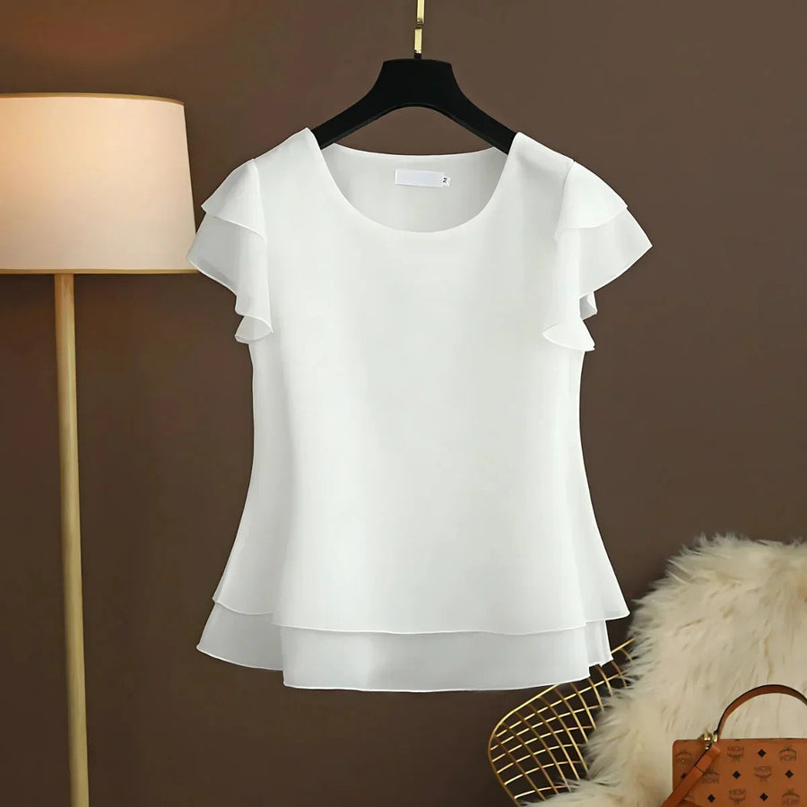 Mirela | Double-Layer Ruffle Blouse