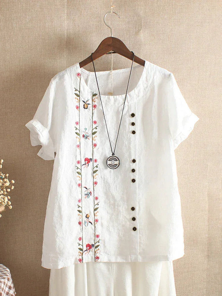 Floriane | Floral Embroidered Blouse