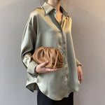 Lauriane | Satin Button-Down Shirt