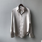 Lauriane | Satin Button-Down Shirt