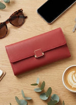 Minimalist Clutch Wallet Metal Buckle