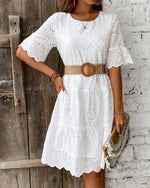 Anaëlle | Embroidered A-Line Dress