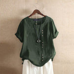 Nadine | Asymmetrical Button-Detail Blouse