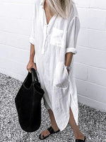 Élina | Relaxed Button-Up Shirt Dress