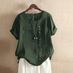 Nadine | Asymmetrical Button-Detail Blouse