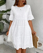 Anaëlle | Embroidered A-Line Dress