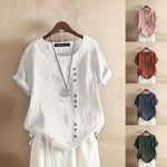 Nadine | Asymmetrical Button-Detail Blouse