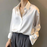 Lauriane | Satin Button-Down Shirt