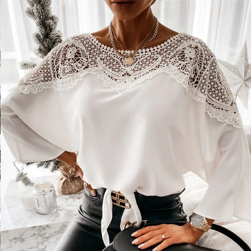 Isaline | Elegant Lace-Detail Blouse