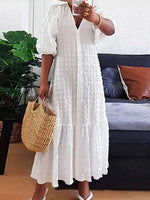 Solange | Elegant Textured Midi Dress