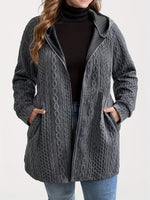 Suzanne | Textured Hooded Coat