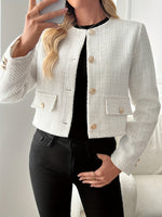 Renée | Cropped Tweed-Effect Jacket