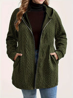 Suzanne | Textured Hooded Coat