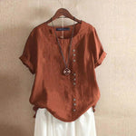 Nadine | Asymmetrical Button-Detail Blouse