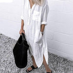 Élina | Relaxed Button-Up Shirt Dress