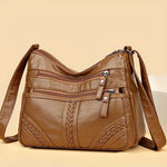 Harper | Multi-Pocket Leather Crossbody
