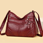 Harper | Multi-Pocket Leather Crossbody