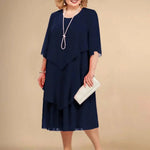 Veronique | Elegant Layered Midi Dress