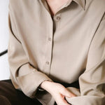 Lauriane | Satin Button-Down Shirt