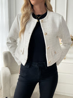 Renée | Cropped Tweed-Effect Jacket