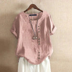 Nadine | Asymmetrical Button-Detail Blouse