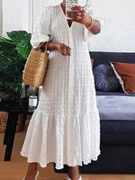 Solange | Elegant Textured Midi Dress