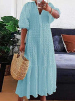 Solange | Elegant Textured Midi Dress