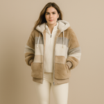 Amandine | Cozy Hooded Sherpa-Style Jacket