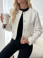 Renée | Cropped Tweed-Effect Jacket