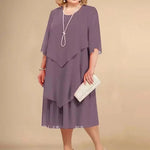 Veronique | Elegant Layered Midi Dress