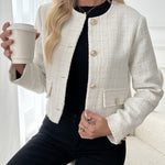 Renée | Cropped Tweed-Effect Jacket