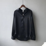 Lauriane | Satin Button-Down Shirt