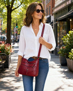 Harper | Multi-Pocket Leather Crossbody