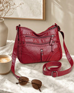 Harper | Multi-Pocket Leather Crossbody
